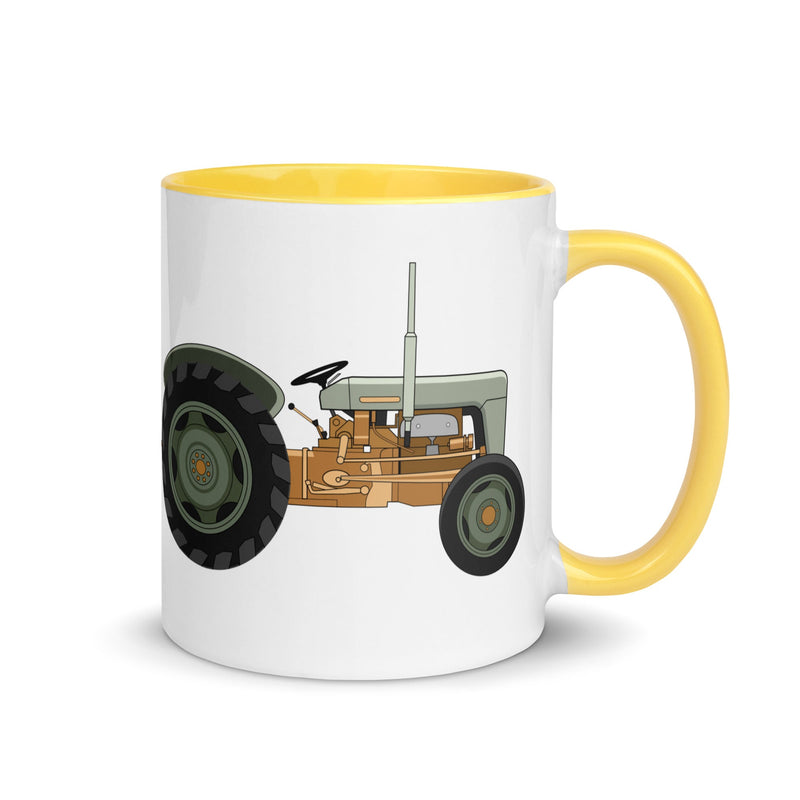 The Tractors Mugs Store Yellow Ferguson 35 Copper Belly Mug with Color Inside Quality Farmers Merch
