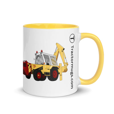 The Tractors Mugs Store Yellow JCB 3D (1975) Mug with Color Inside Quality Farmers Merch