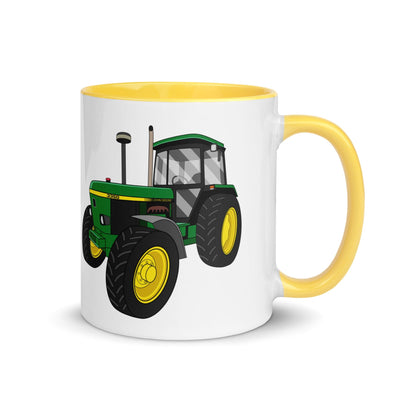 The Tractors Mugs Store Yellow John Deere 3350 4WD Mug with Color Inside Quality Farmers Merch