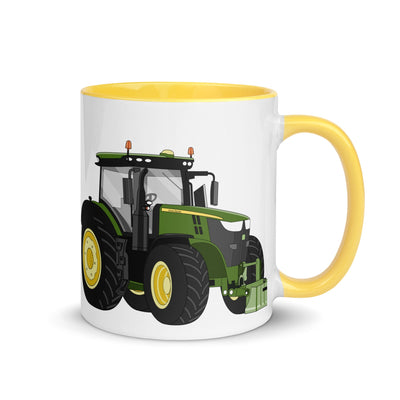 The Tractors Mugs Store Yellow John Deere 7310R Mug with Color Inside Quality Farmers Merch