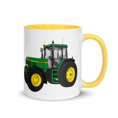 The Tractors Mugs Store Yellow John Deere 7810 Mug with Color Inside Quality Farmers Merch