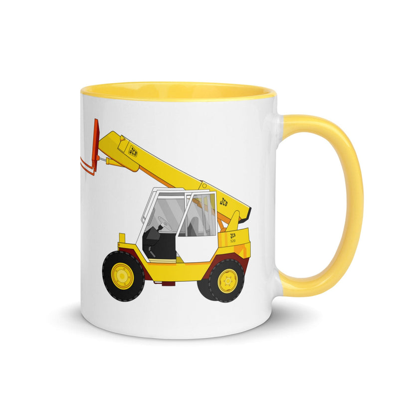 The Tractors Mugs Store Yellow Mug with Color Inside Quality Farmers Merch