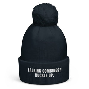 Talking Combines? Buckle Up. Pom-Pom Beanie - French Navy