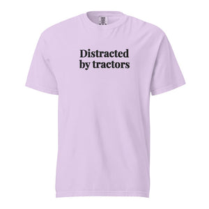 Distracted by Tractors T-shirt - Orchid