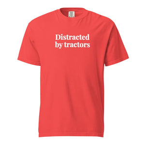 Distracted by Tractors T-shirt - Paprika
