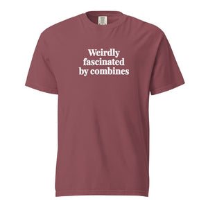 Weirdly Fascinated by Combines Unisex Premium T-shirt - Brick